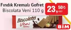 BİSCOLATA VENİ FINDIK KREMALI GOFRET 110 G